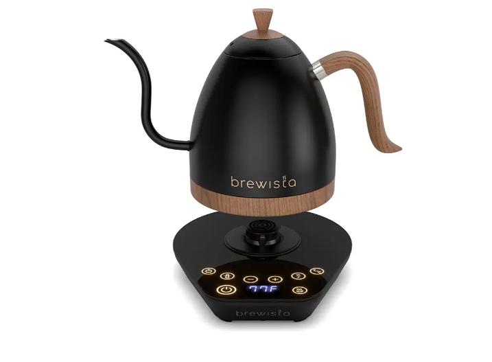 BREWISTA Artisan 1,0 л чайник з контролем температури - матовий чорний + горіх BA10VKVDE-MB фото